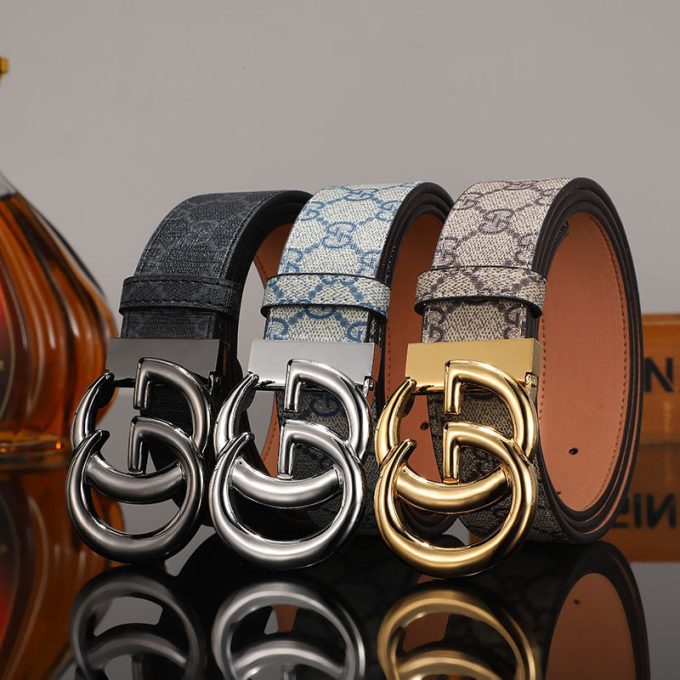 3 Colors  printed letter leather belt - Image 2