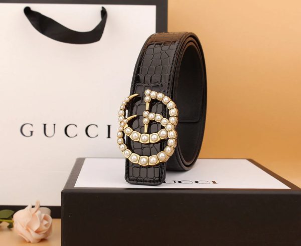 2 styles of  double G pearl belt