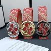 3 Colors  double G stripe calico belt Gender: general