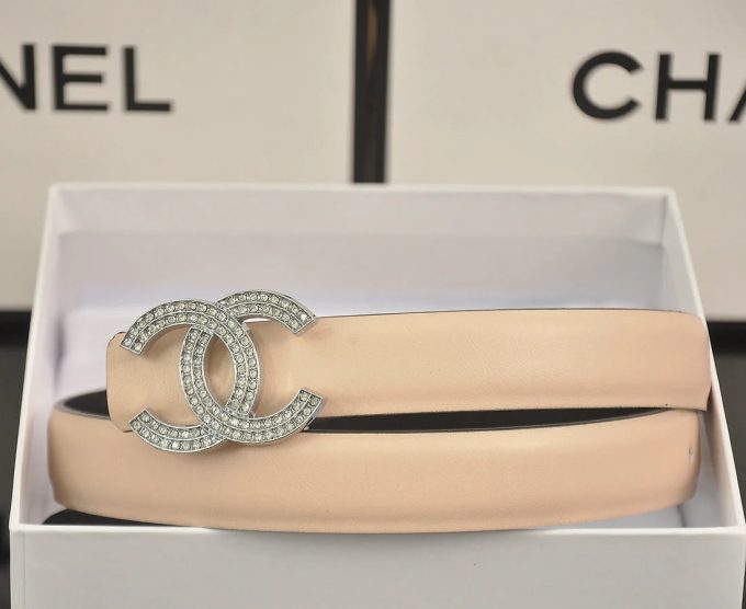 6 color  double C pearl rhinestone belt - Image 3