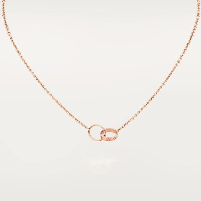 car Love Necklace Interlocking 2 Circles Necklace - Image 5