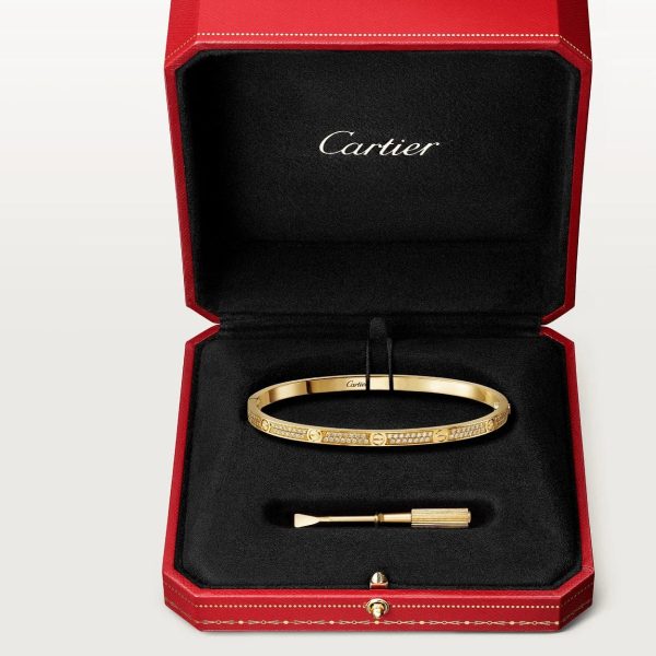 car The London Love Bracelet-Diamond Paved Small Model-4mm Width