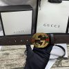 4 Colors  double-G three-layer lychee pattern double-sided belt