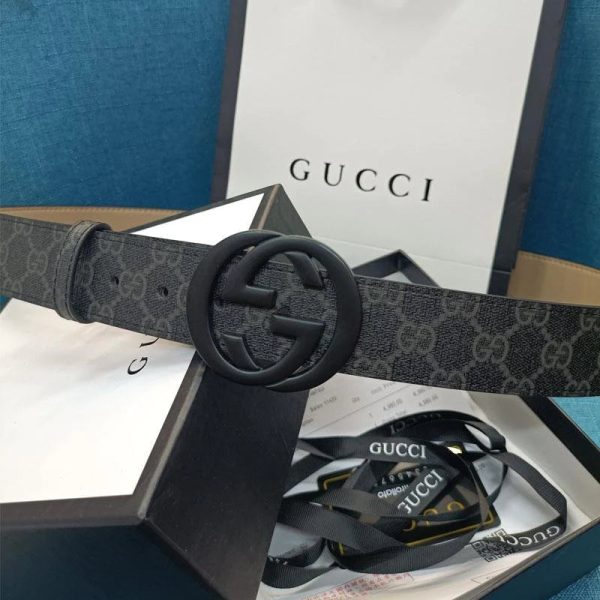 3 Colors  Double G Black Leather Belt