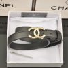 4 color fashion double C smooth surface belt