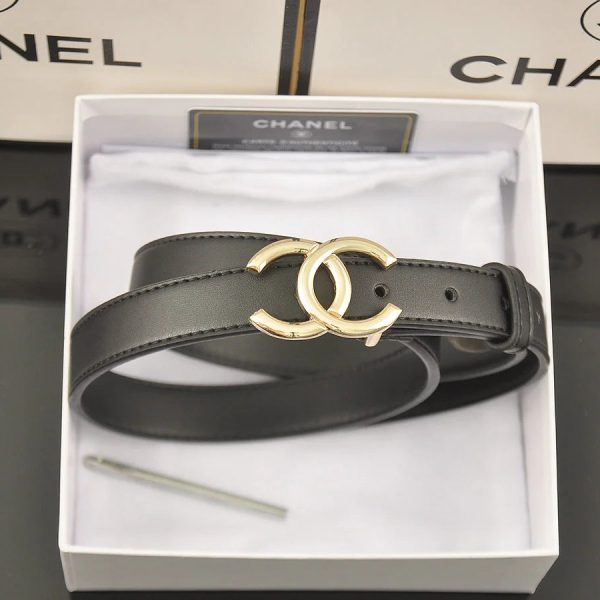 4 color fashion double C smooth surface belt