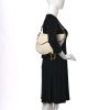 CHRISTIAN D Grained Calfskin Saddle Bag White