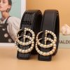 2 styles of  double G pearl belt