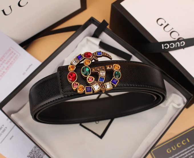 2  double G irregular colored diamond belts - Image 9