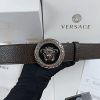 4 Colors  lion head double-sided lychee pattern belt