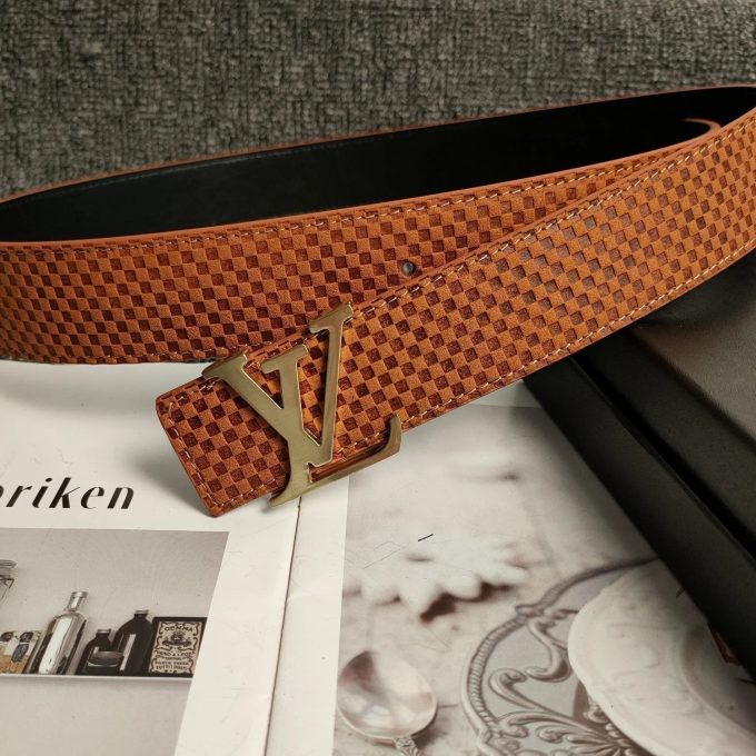 3 Colors  Orange Leather Belt - Image 3
