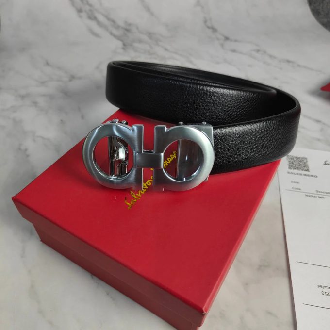 3 Colors Classic Solid Leather Belt - Image 4