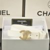 4 Colors fashion double C half rhinestone belt