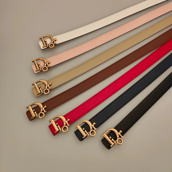 7 Colors Classic Alphabet Buckle Ladies Leather Belt - Image 9