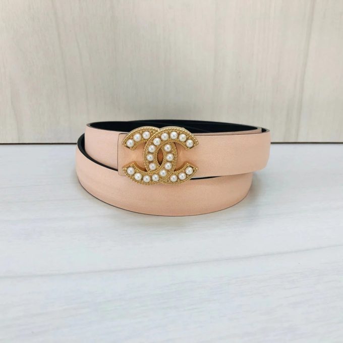 6 Colors Fashion Pearl Letter Leather Belt - Image 8