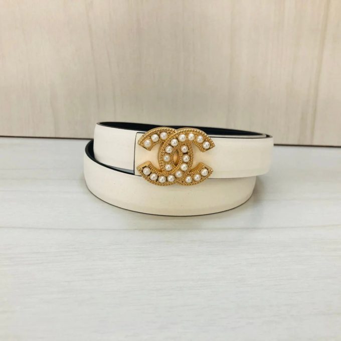 6 Colors Fashion Pearl Letter Leather Belt - Image 7