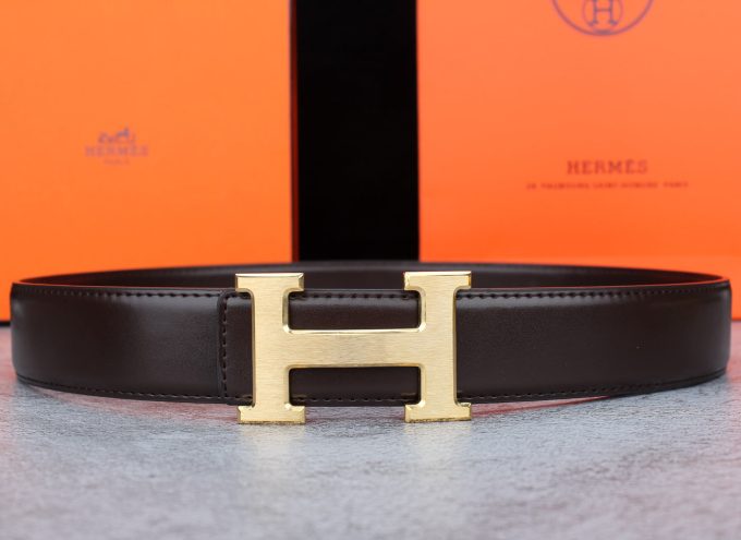 2 Colors Classic Alphabet Buckle Leather Belt - Image 2