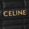 CHAIN SHOULDER BAG MATELASSE MONOCHROME CE IN QUILTED GOATSKIN BLACK