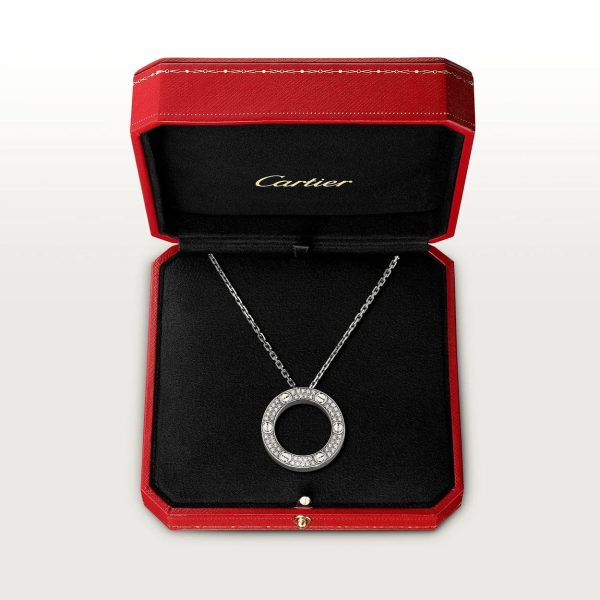 car Screw Love Necklace With Diamond Paved