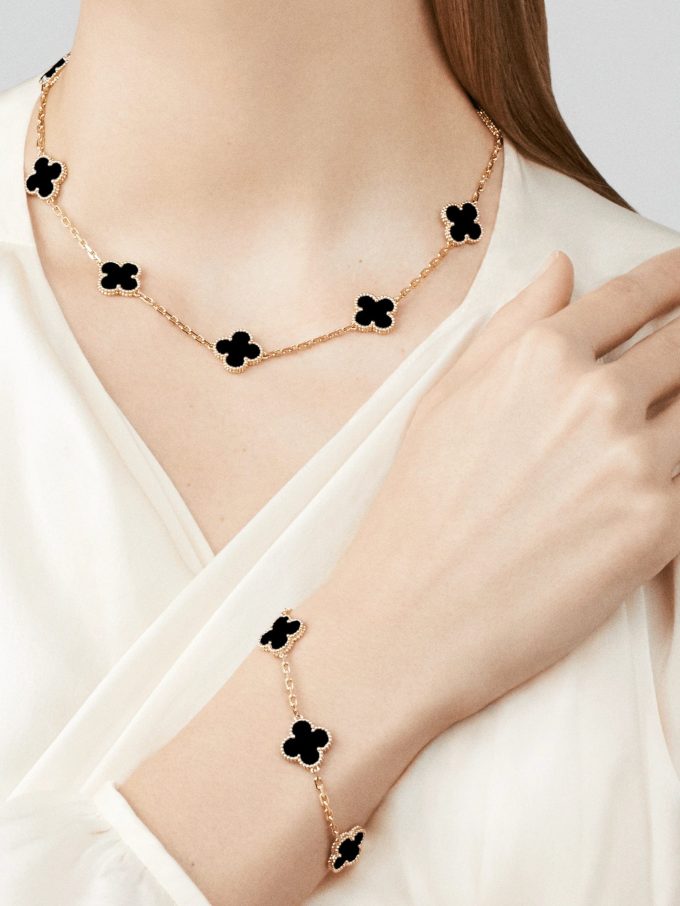 Inspired VA Sweet Vintage Alhambra Clover Leaf Necklace-10 Motifs - Image 8