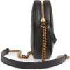 Y Vinyle Round Camera Bag in Chevron-Quilted Grain de Poudre Embossed Leather