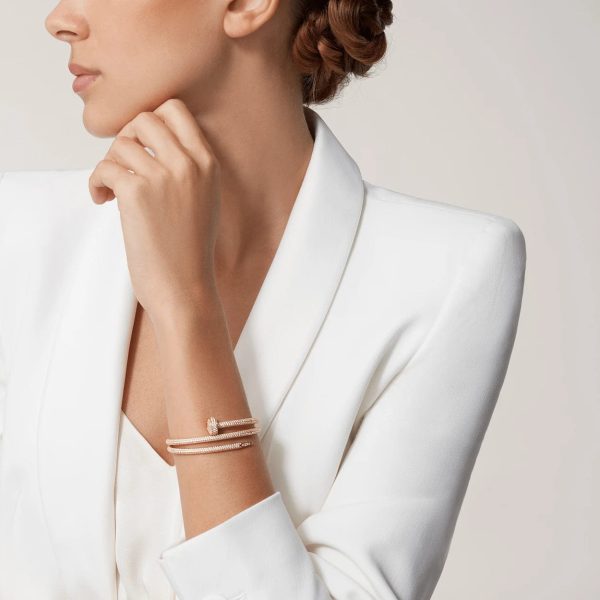 car Inspired Juste Un Clou Nail Screw Bracelet With Full Diamond Paved