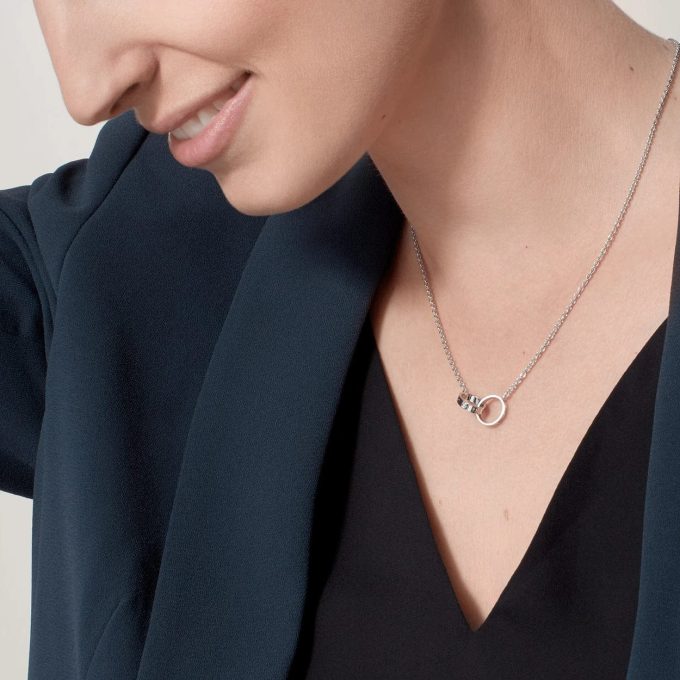 car Love Necklace Interlocking 2 Circles Necklace - Image 9