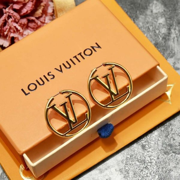 e Hoop Earrings Gold Metal | L Earrings |