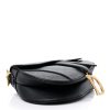 CHRISTIAN D Grained Calfskin Saddle Bag Black