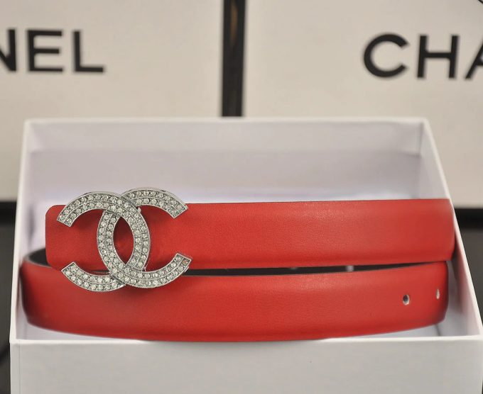 6 color  double C pearl rhinestone belt - Image 6
