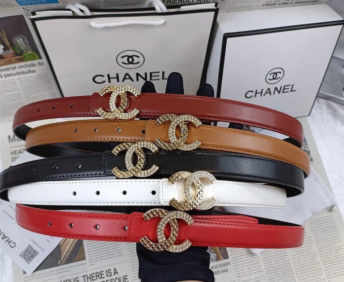5 Colors  Double C Rhinestone Belt - Image 2