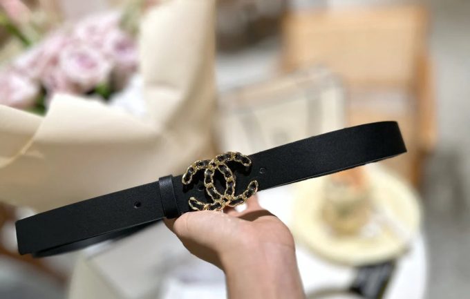 Fashion Double C Letter Ladies Leather Belt - Image 2
