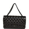 CC Medium Classic Double Flap Bag SO Black Crumpled Calfskin Black Hardware