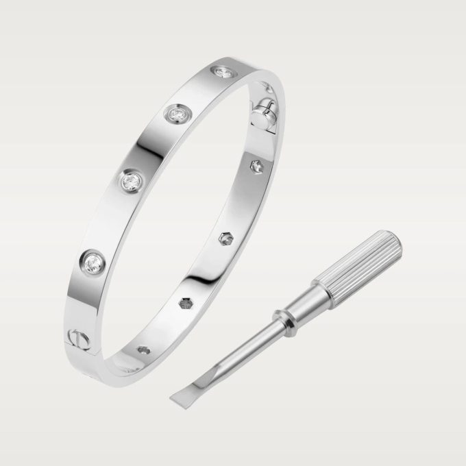 car The London Love Bracelet With Diamond Big Model-6mm Width - Image 20