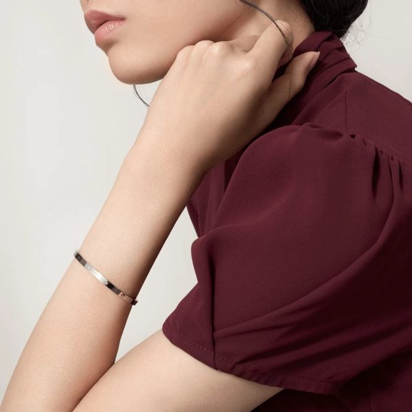 car The London Love Bracelet With 4 Diamonds Small Model-4mm Width