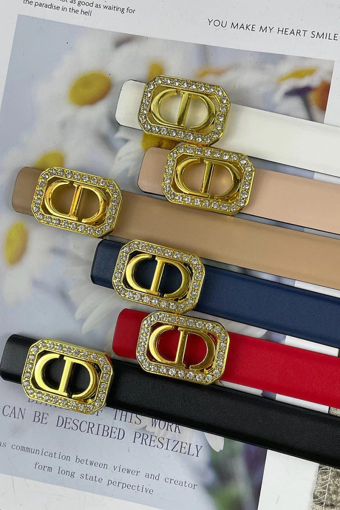 6 Colors  CD rhinestone plain belt - Image 8