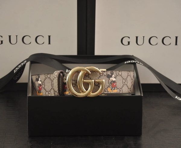 3-color  double G Mickey Mouse print belt