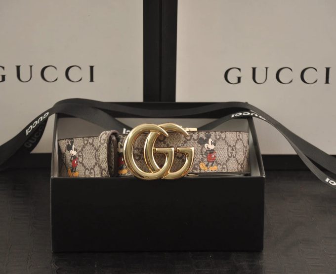 3-color  double G Mickey Mouse print belt - Image 2