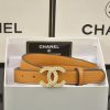 4 Colors fashion double C half rhinestone belt