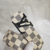3 Colors  Striped Letter Leather Belt