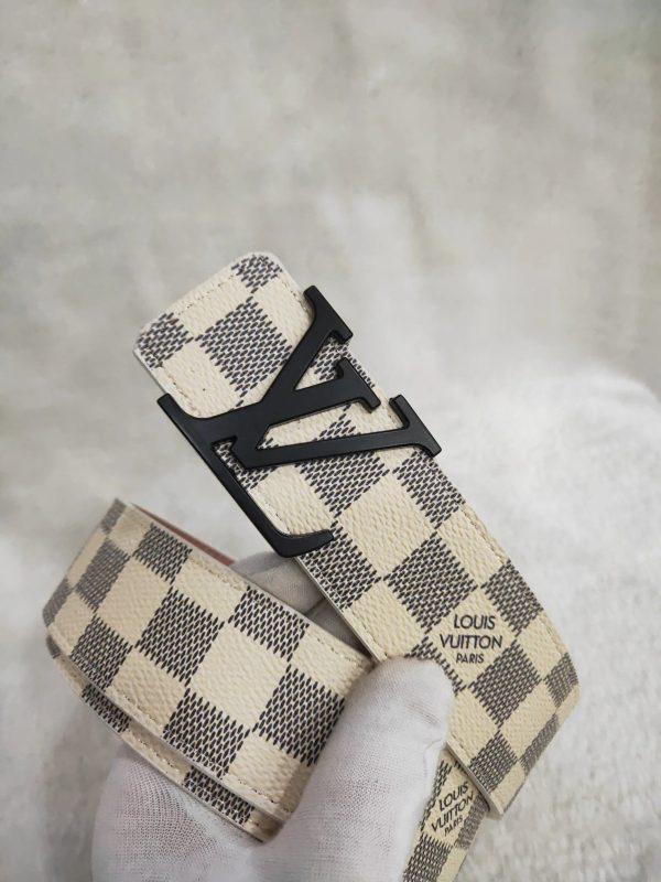 3 Colors  Striped Letter Leather Belt