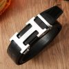 3 Colors Classic Alphabet Buckle Leather Belt