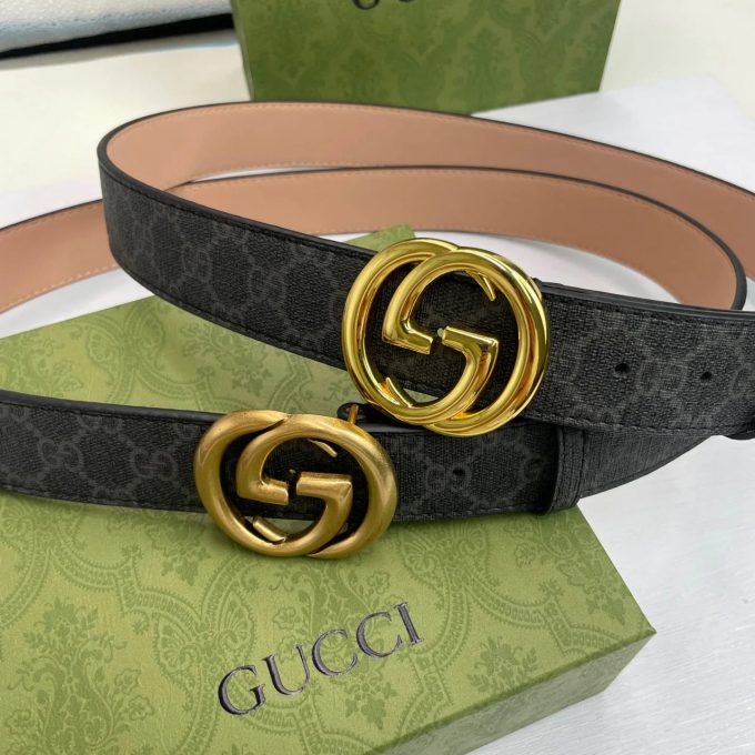 4 Colors Classic double G pattern printed belt - Image 3