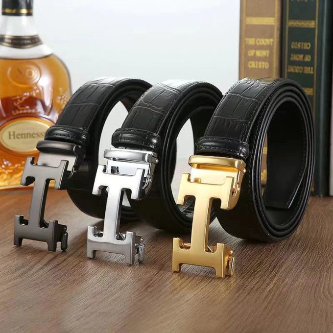 3 Colors Classic Alphabet Buckle Leather Belt - Image 4
