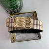 4 Colors  printed letter buckle leather belt