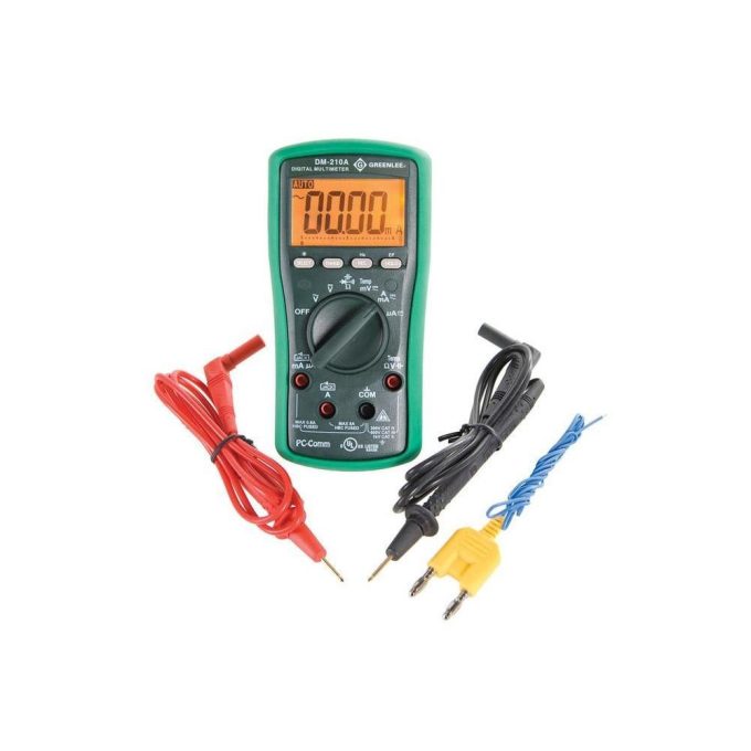 Greenlee DM-210A Digital Multimeter, Cap, Temp - Image 2