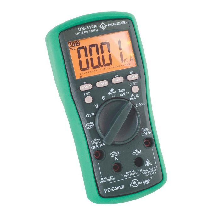 Greenlee DM-510A-C Digital Multimeter with Calibration, TRMS, AC/DC, CAP, TEMP - Image 2