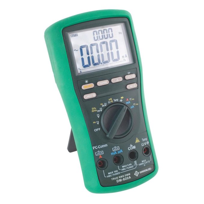 Greenlee DM-820A-C Digital Multimeter with Calibration, TRMS, AC/DC, CAP, TEMP - Image 2