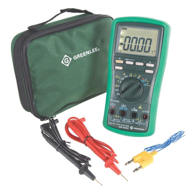 Greenlee DM-830A Digital Multimeter, TRMS, AC+DC, DUALTEMP - Image 3