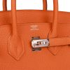 H Birkin 25 Orange Togo Palladium Hardware